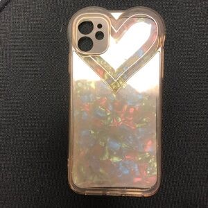 Clear Heart Design Phone Case